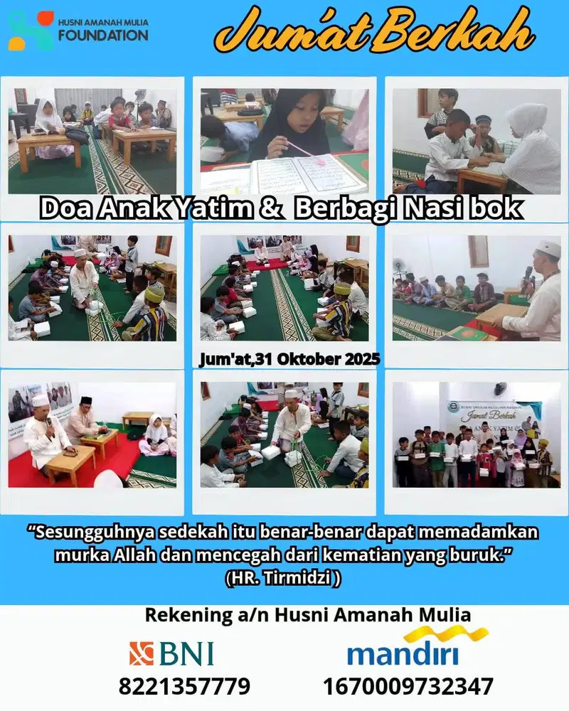 Yayasan husni amanah mulia menebar kebaikan bersodakoh