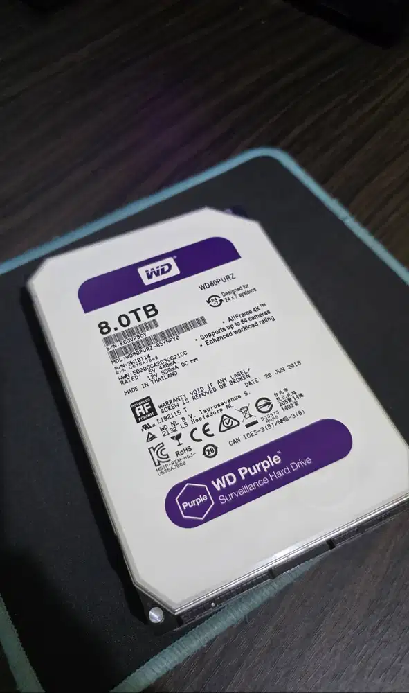 Hardisk PC WD Purple 8 TB (8000GB)