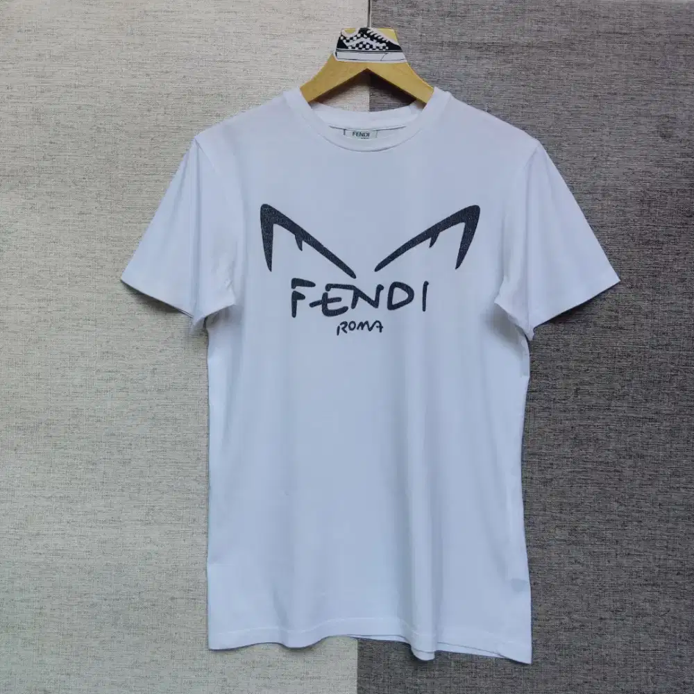 T-shirt Luxury Brand Fendi Kids white colour Size S