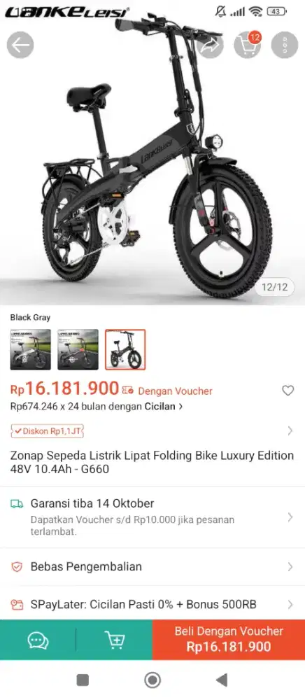 Sepeda lipat listrik lankeileisi