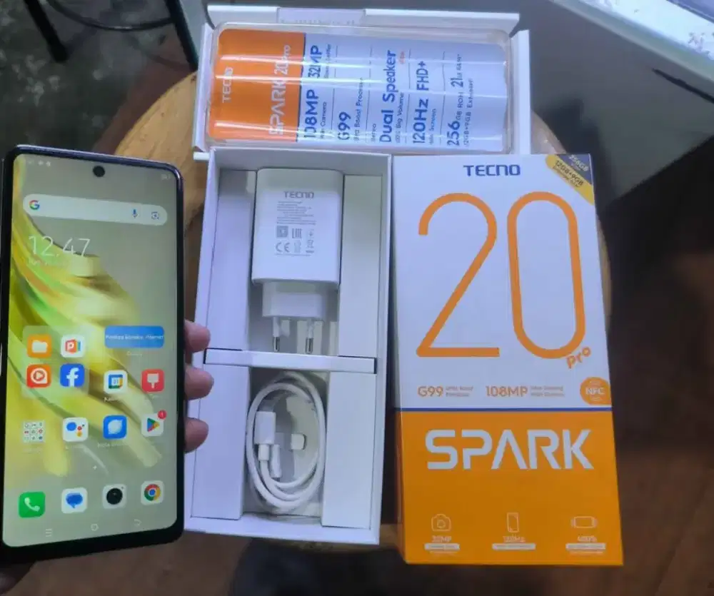 Tecno Spark 20 Pro RAM 12/256 Fullset Garansi No Minus