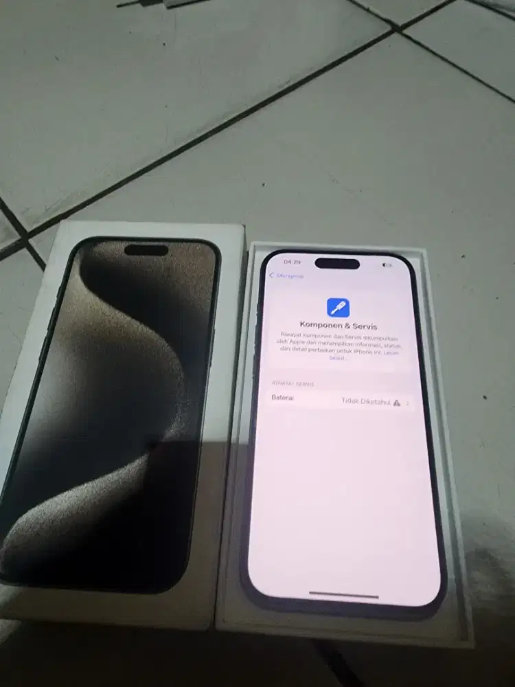 Iphone 15 pro 128gb ex ibox warna natural titanium