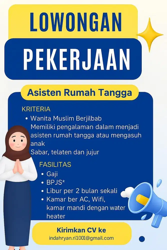 lowongan kerja asisten rumah tangga di Depok