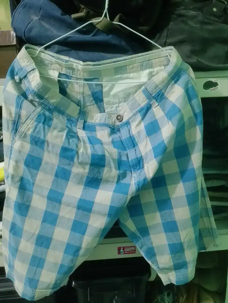 Celpen w/biru putih kotak size 34