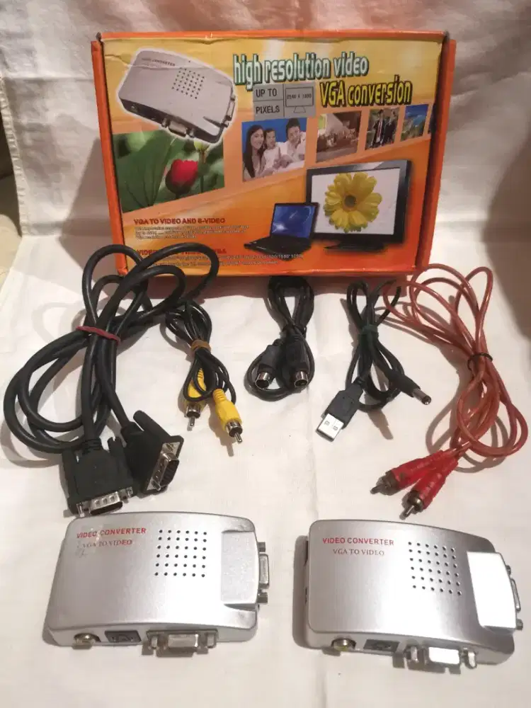 Converter VGA to RCA/Video/S-Video/AV Box Convertion
