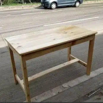 Meja Kayu biasa untuk warkop