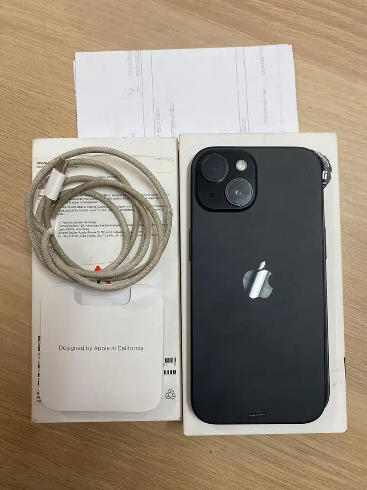 Iphone 15 Black 128Gb Bh 100% Garansi On September 2026