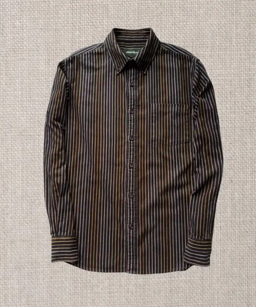 KEMEJA EDDIE BAUER CORDU MOTIF SALUR, SIZE : S TO M (LD108-110, P74)