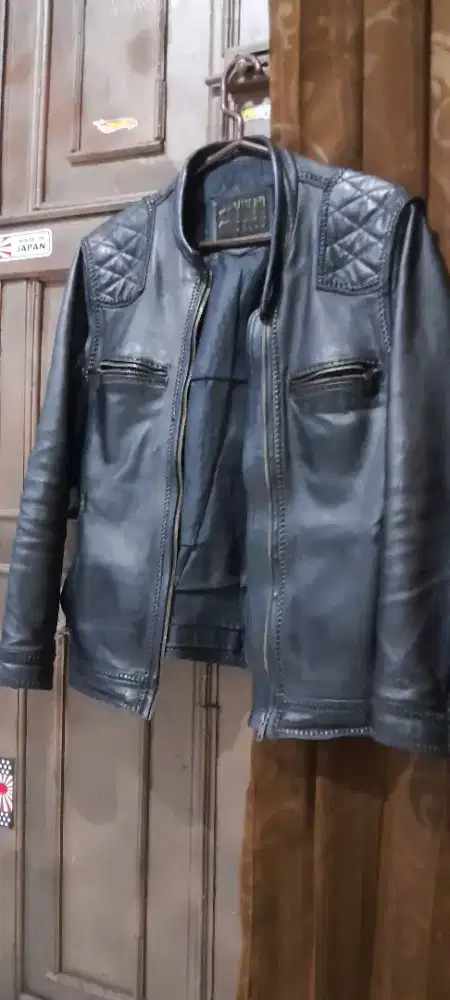 Jaket Kulit Asli Mode Sulam