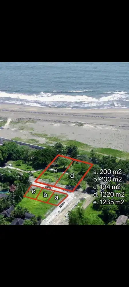 Dijual tanah 2 are di berawa canggu dekat pantai