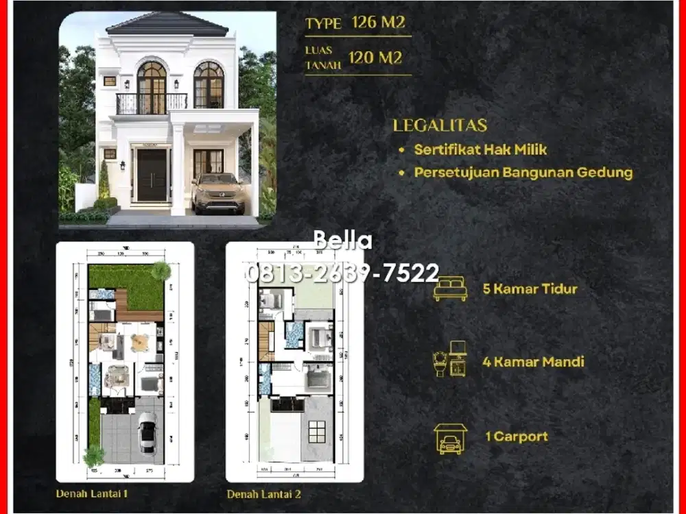 Rumah Cluster Mewah Minimalis JL Besi Jangkang
