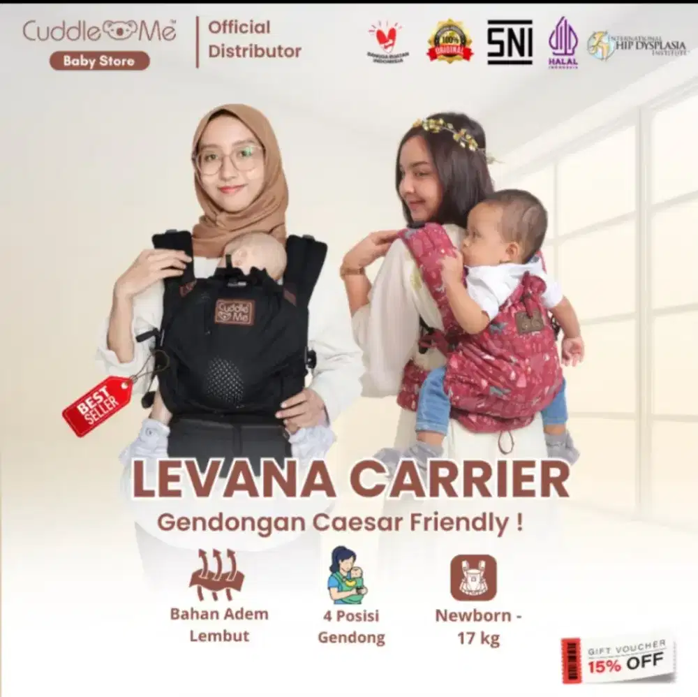 Gendongan cuddle me levana hitam