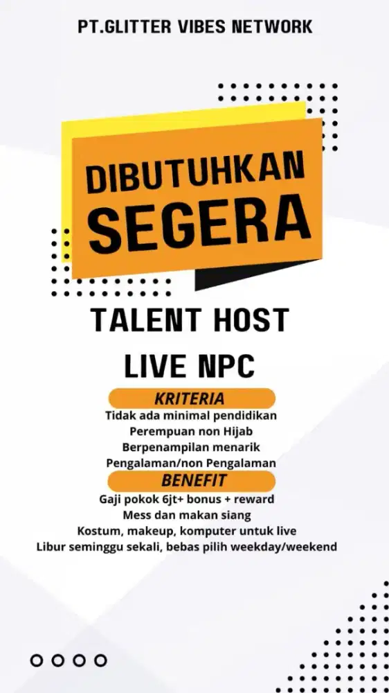 talent live host npc