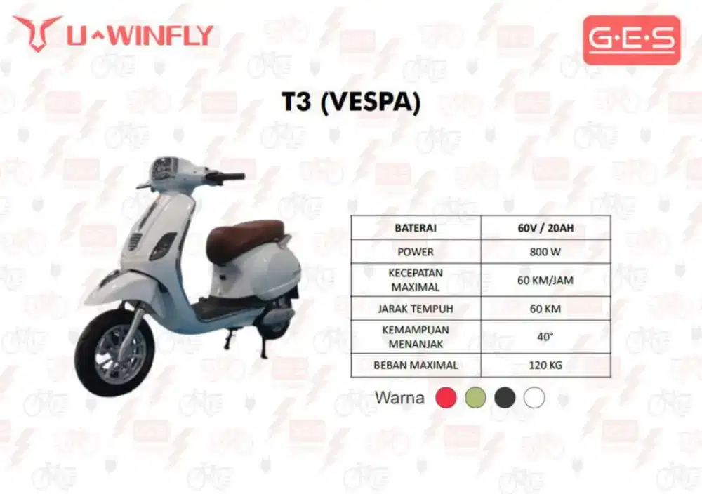 SEPEDA MOTOR LISTRIK UWINFLY T3S