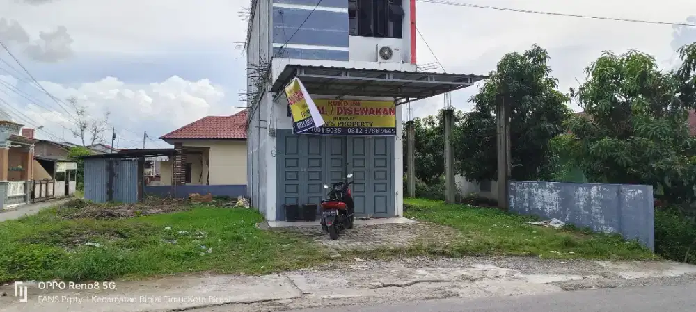 Dijual Tanah Kosong dan Ruko 2,5lantai Km.18 Pekan Kota Binjai