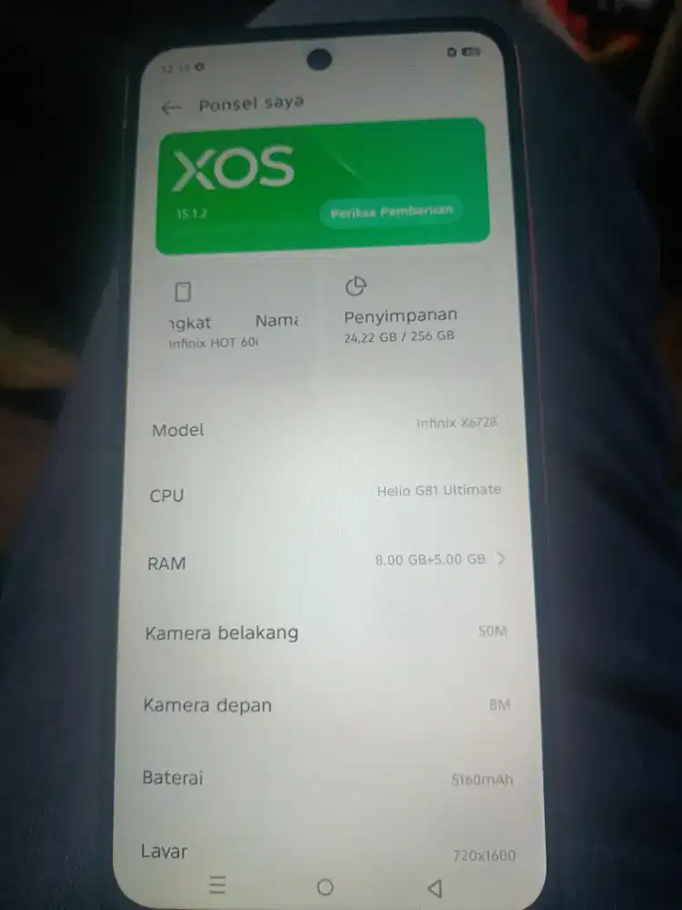 di jual hp infinix hot 60i