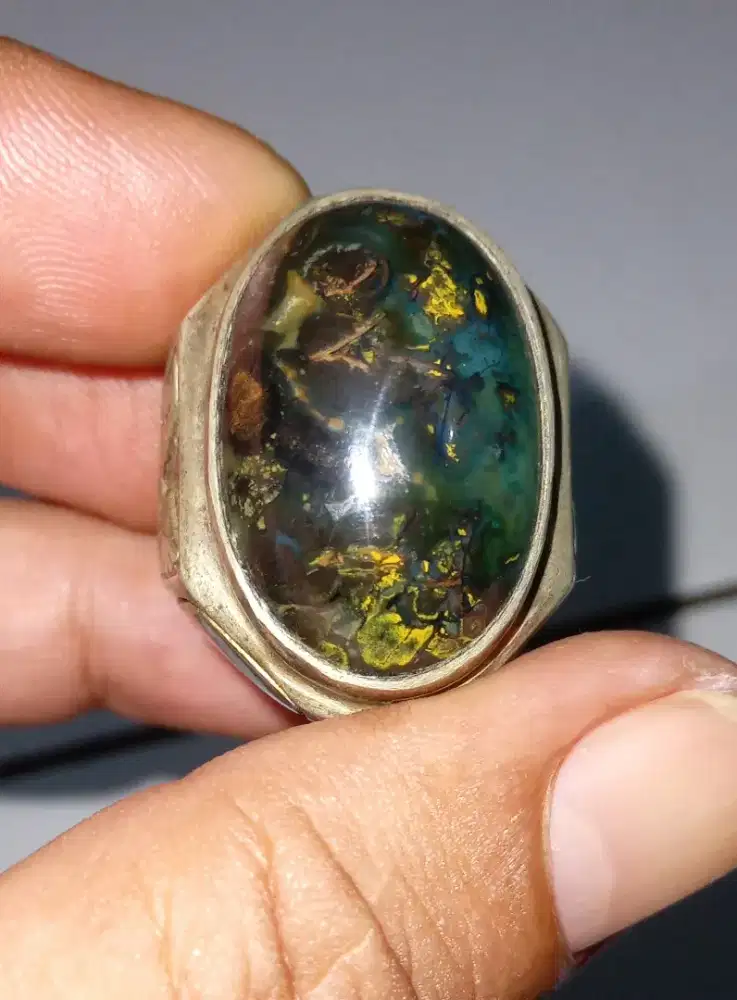 Batu cincin bacan kembang natural