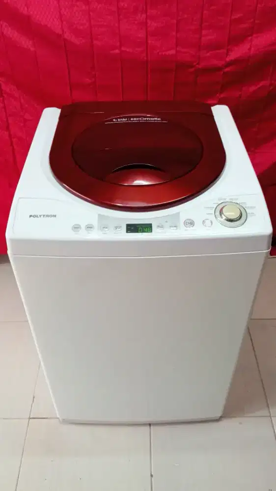 di jual mesin cuci 1tabung otomatis
merek polytron 
muatan 8kilo