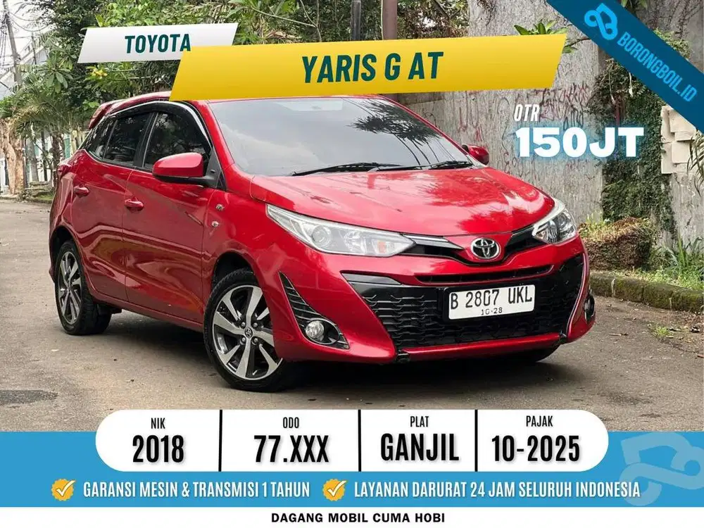 LOW KM TOYOTA YARIS G AT 2018 SIAP PAKAI
