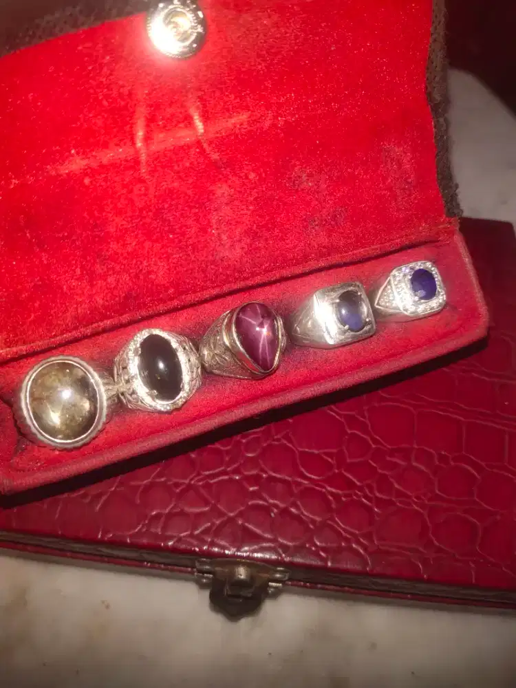 batu cincin permata ikat perak