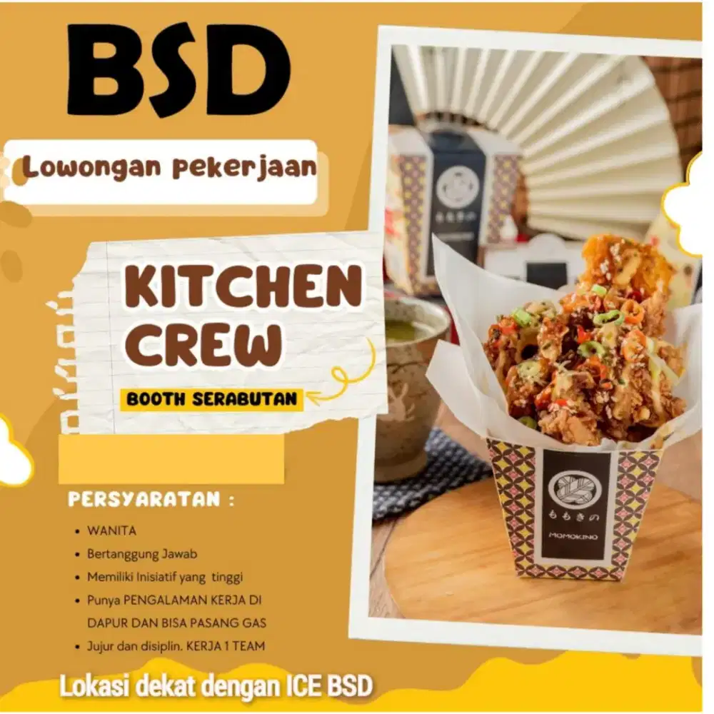 Dibutuhkan Crew Masak HANYA UNTUK YANG BERPENGALAMAN DI DUNIA KERJA