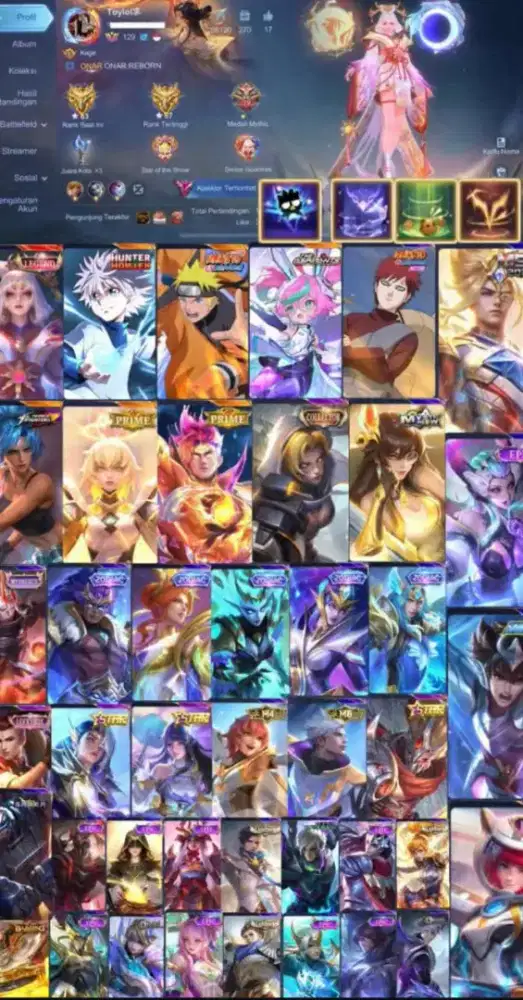 Jual akun ml ful hiro