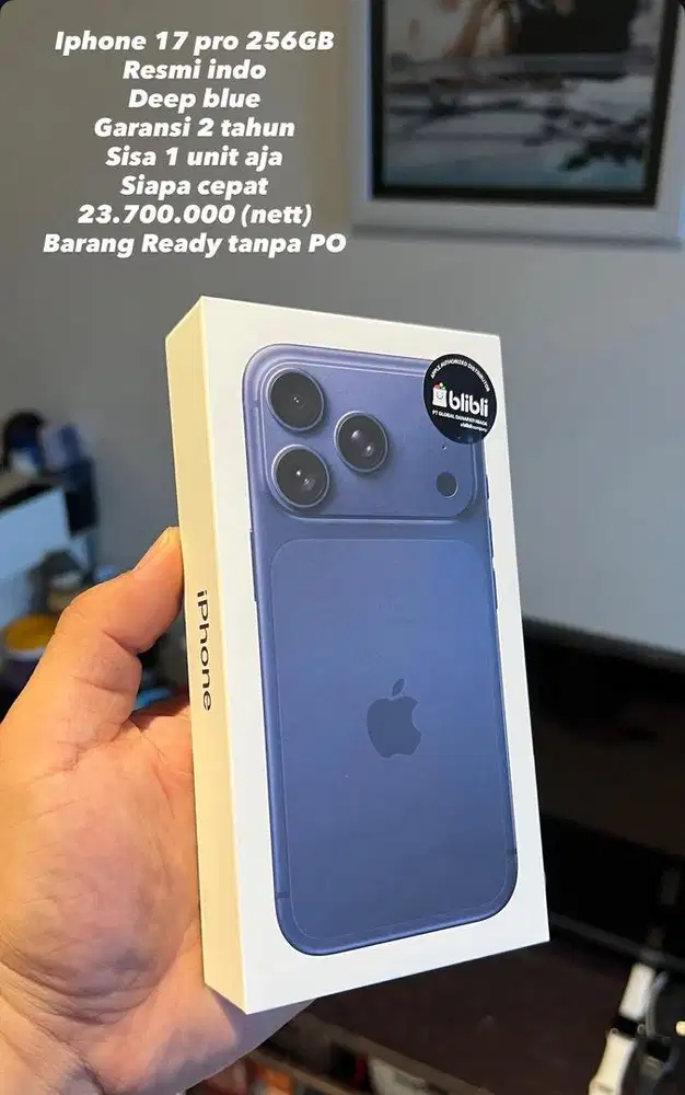 Iphone 17 pro 256GB baru segel resmi