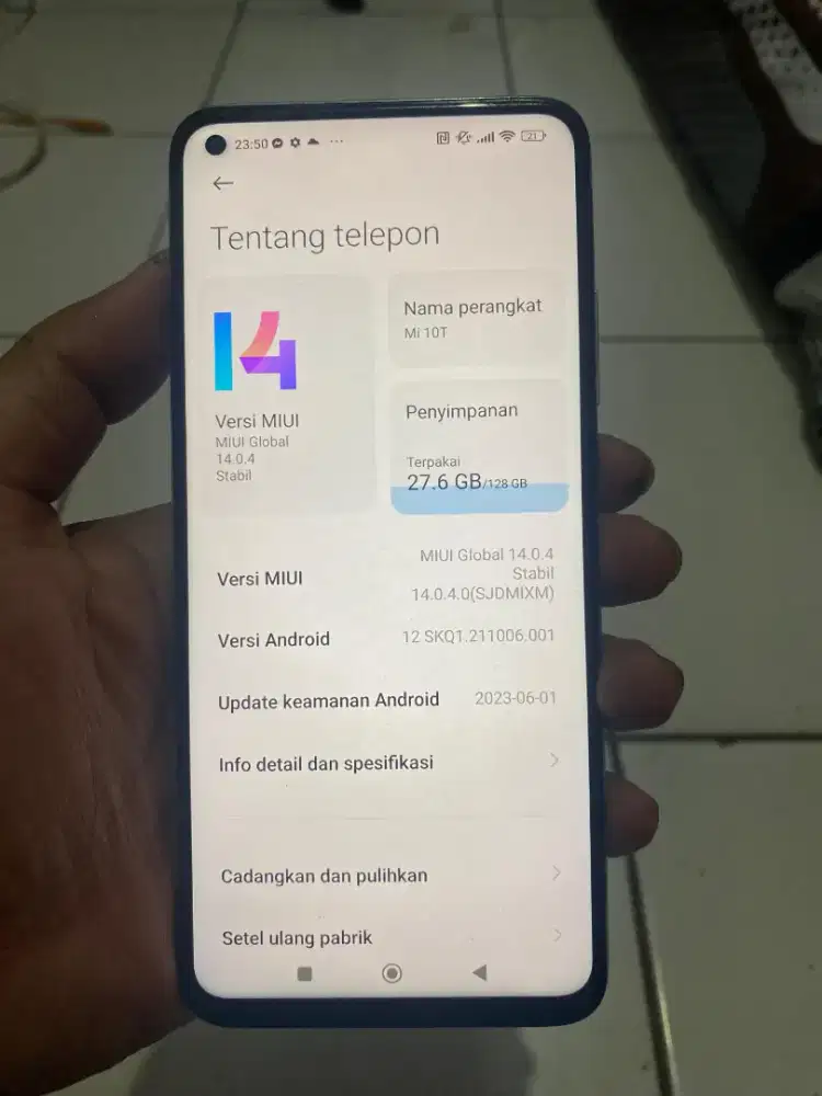 Mi 10T   Ram 8/128 jual cepet karna BU