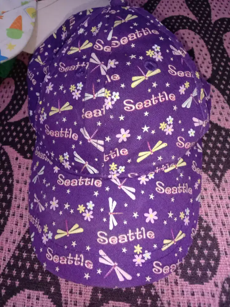 Topi wanita ukuran remaja seatle ungu