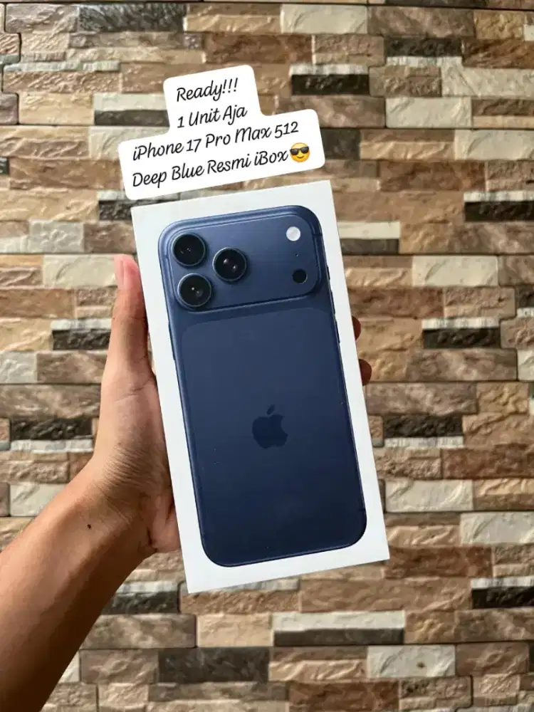Ready! 1 Unit iPhone 17 Pro Max 512 Deep Blue Resmi iBox
