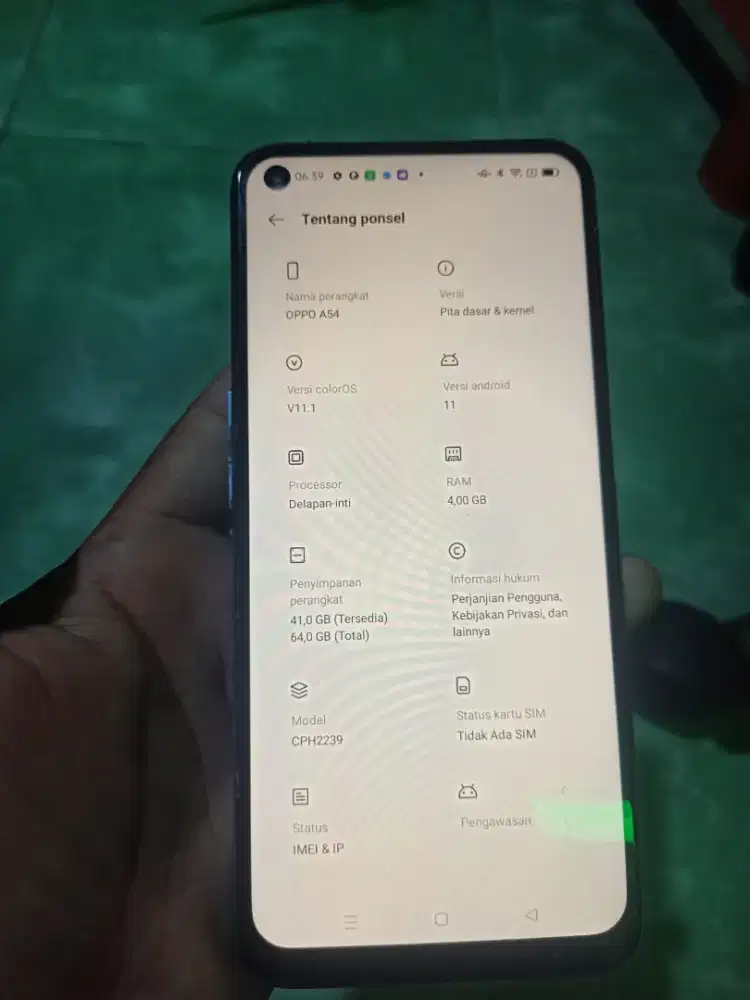 Oppo a54  jual butuh