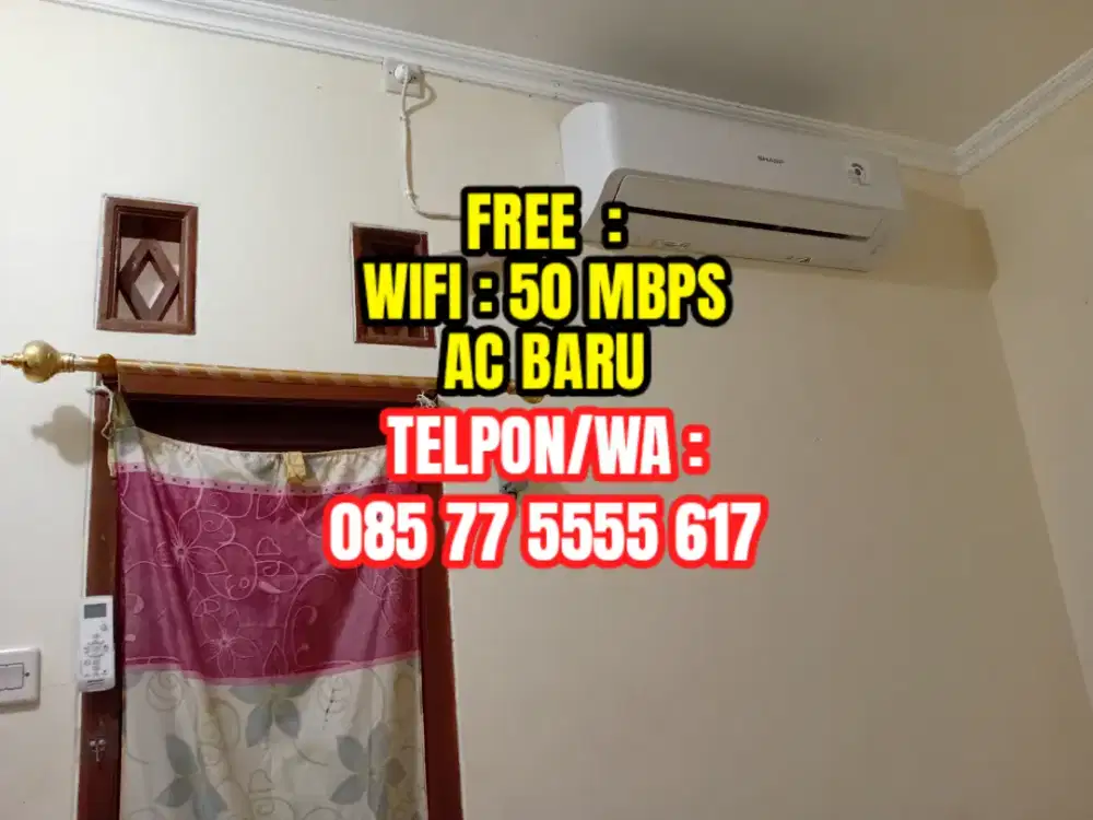 KONTRAKAN BULANAN FULL AC 1 KAMAR LANTAI 2