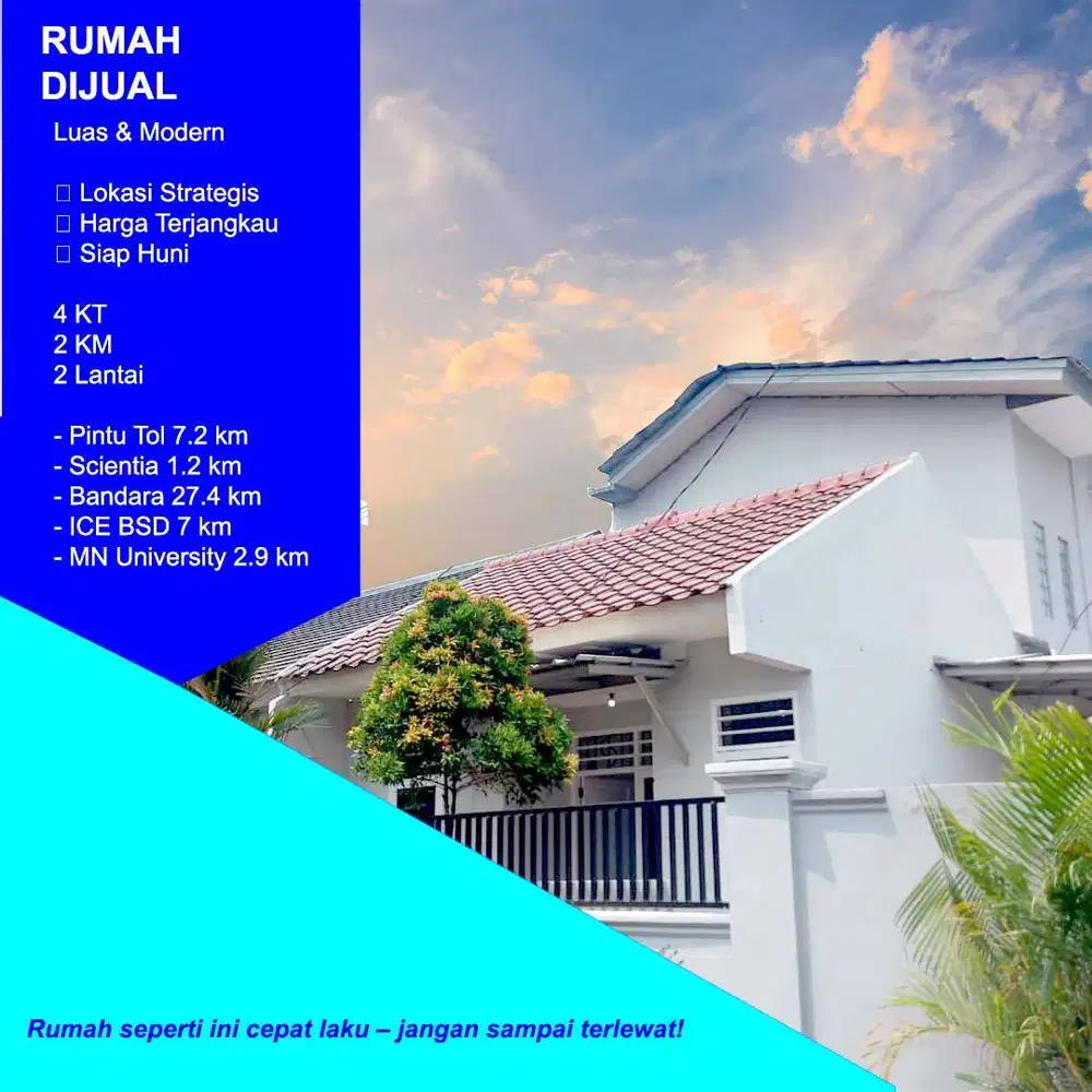 Dijual Cepat Rumah Hoek