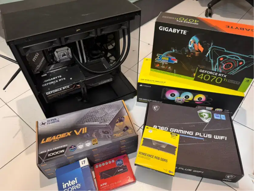 Jual paketan PC Gamer Core i7 Gen 14 RTX 4070 Ti SSD 2TB RAM 32GB