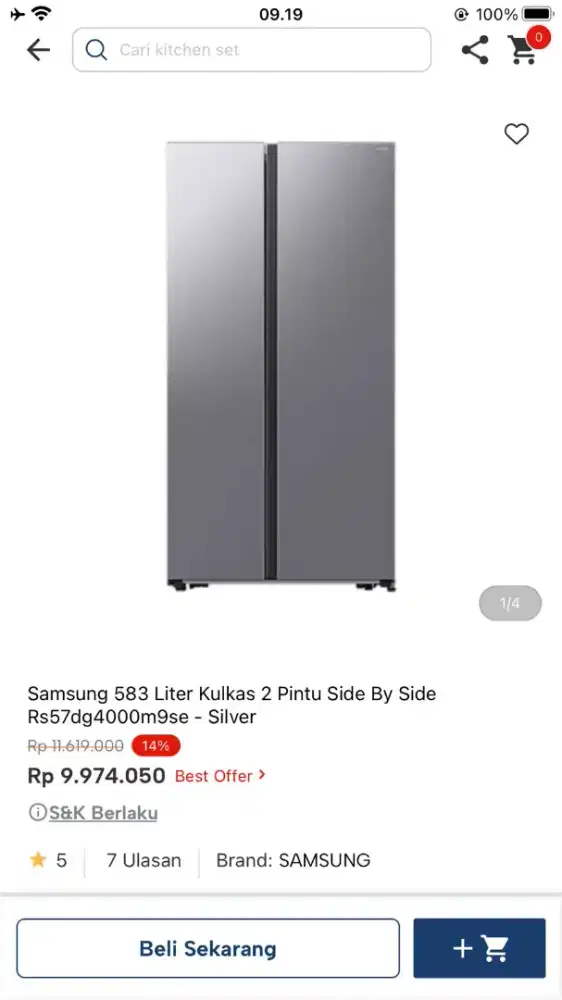 kulkas 2 pintu samsung 583 Ltr