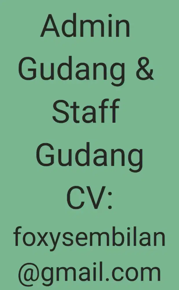 Lowongan Kerja Admin Gudang & Staff Gudang