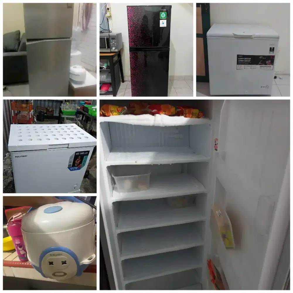 Kami Beli Barang Bekas Kulkas, Freezer, Showcase, AC dan Elektronik