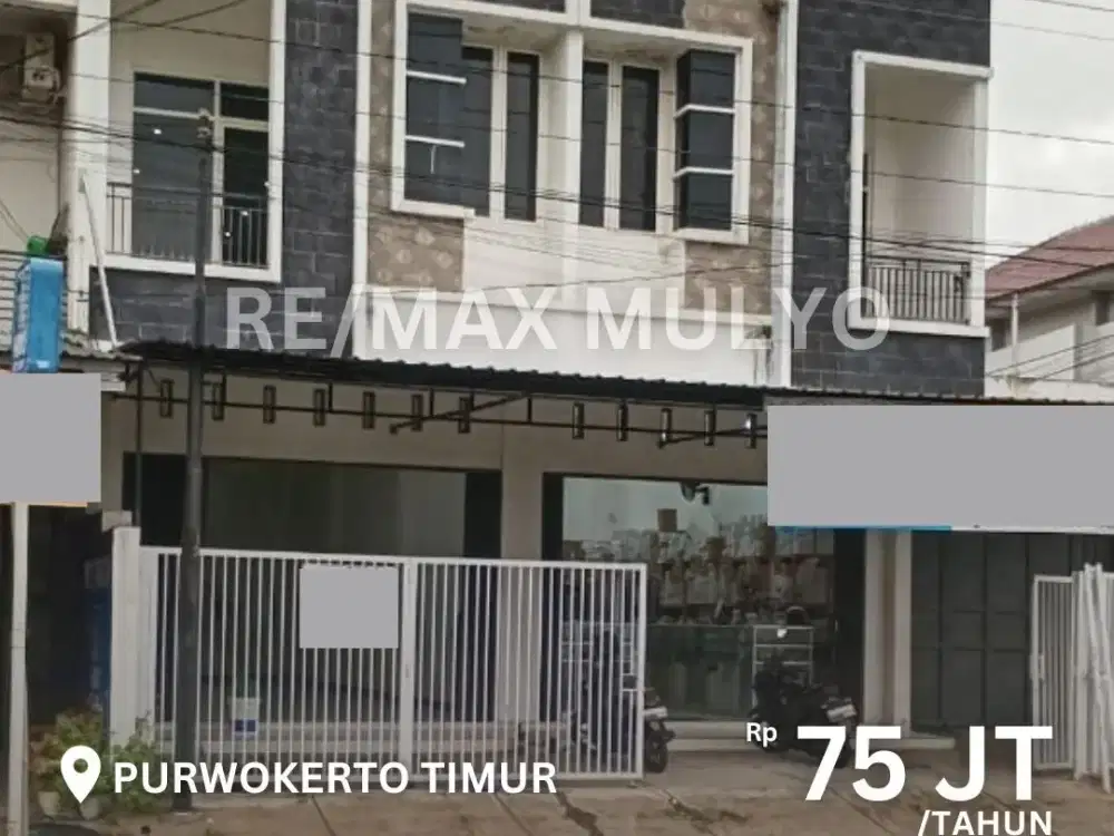 Disewakan Ruko 2 Lantai Parkiran Luas di Kota Purwokerto