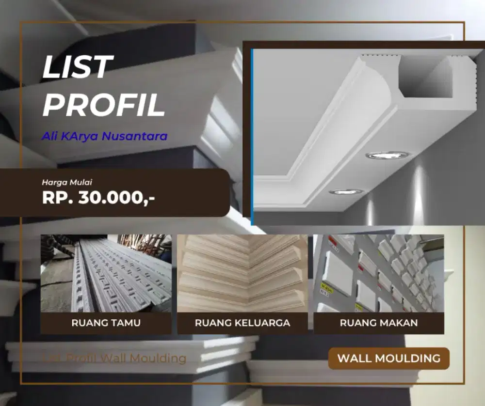 List Gypsum All-in-One: Gratis Konsultasi Desain + Jasa Pasang
