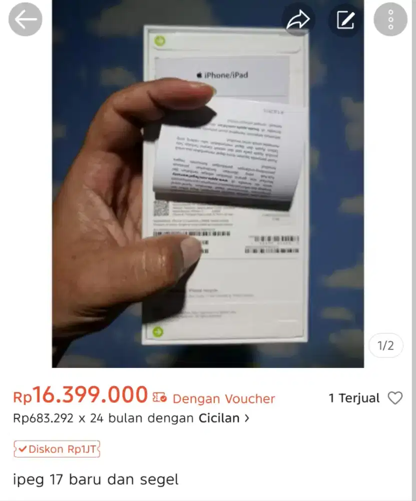 Iphone 17 256gb baru dan segel