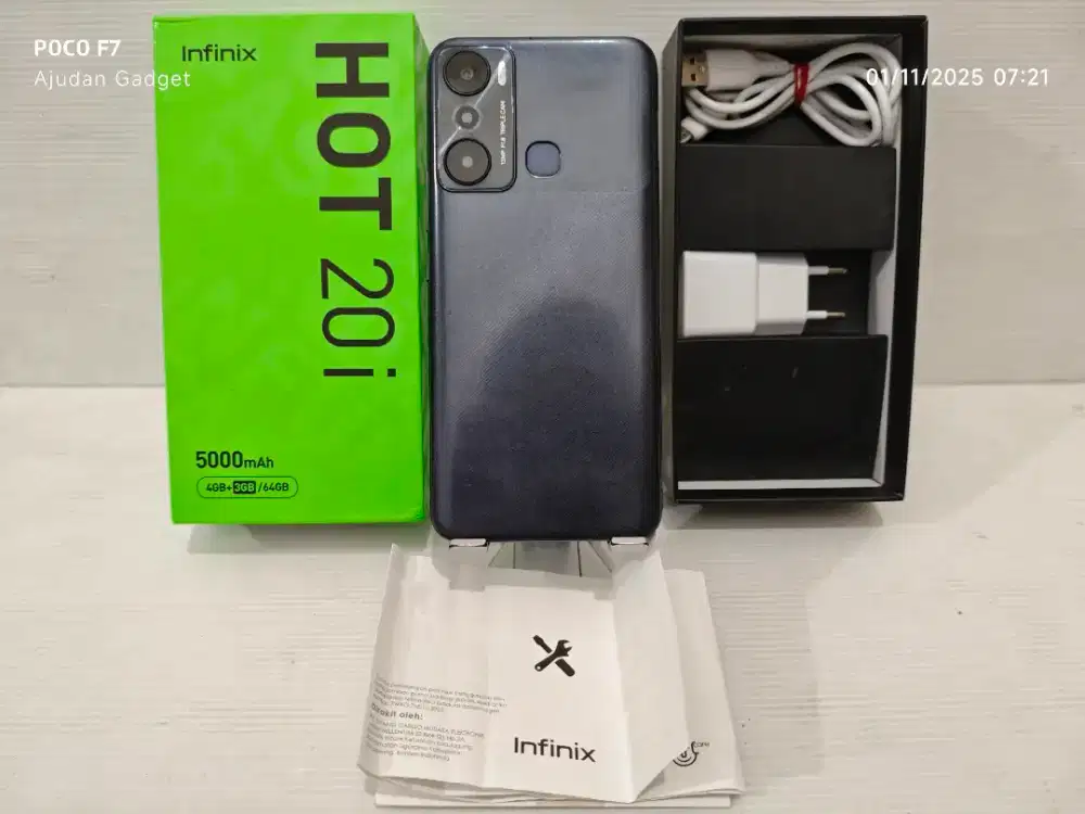 Infinix Hot 20I 4/64 Gb Mulus 95% Ex Resmi bisa TT/BT