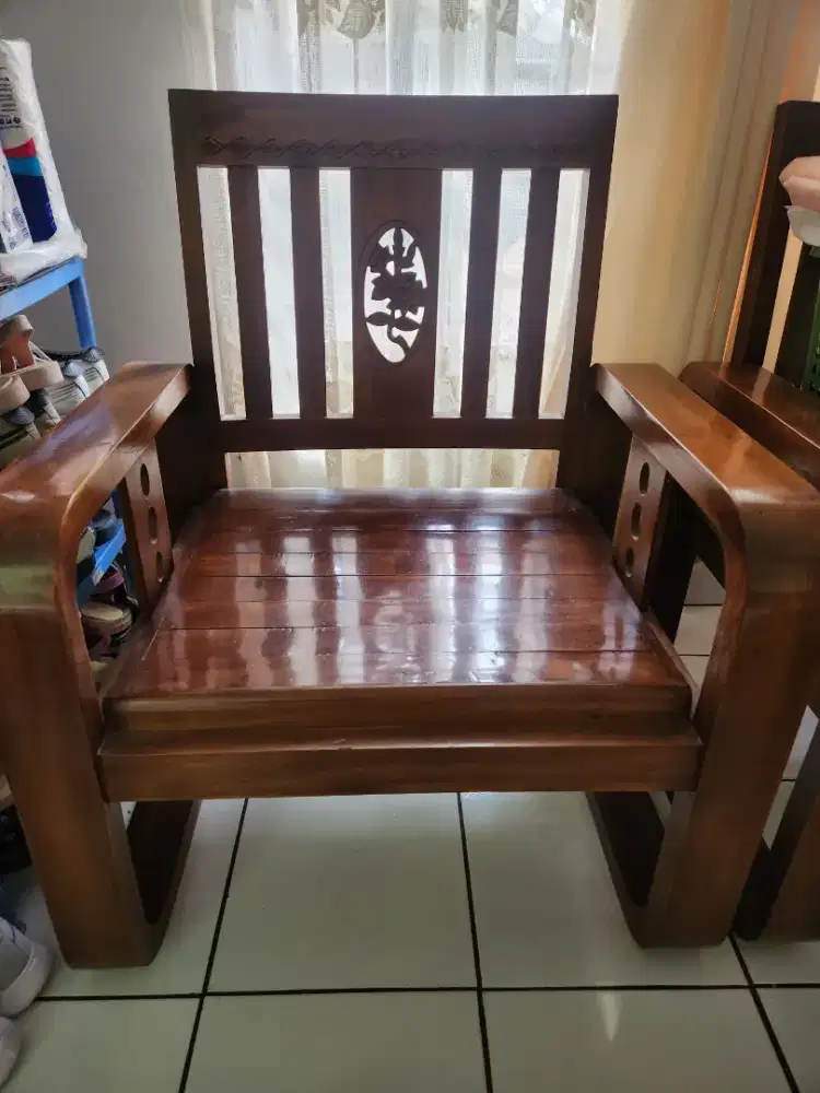 Meja Tamu Kayu 1 set