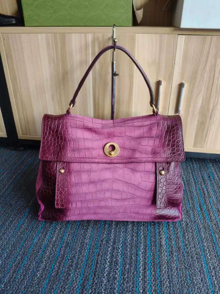 XX .TERJUAL...XX. YSL MUSE leather croco emboss