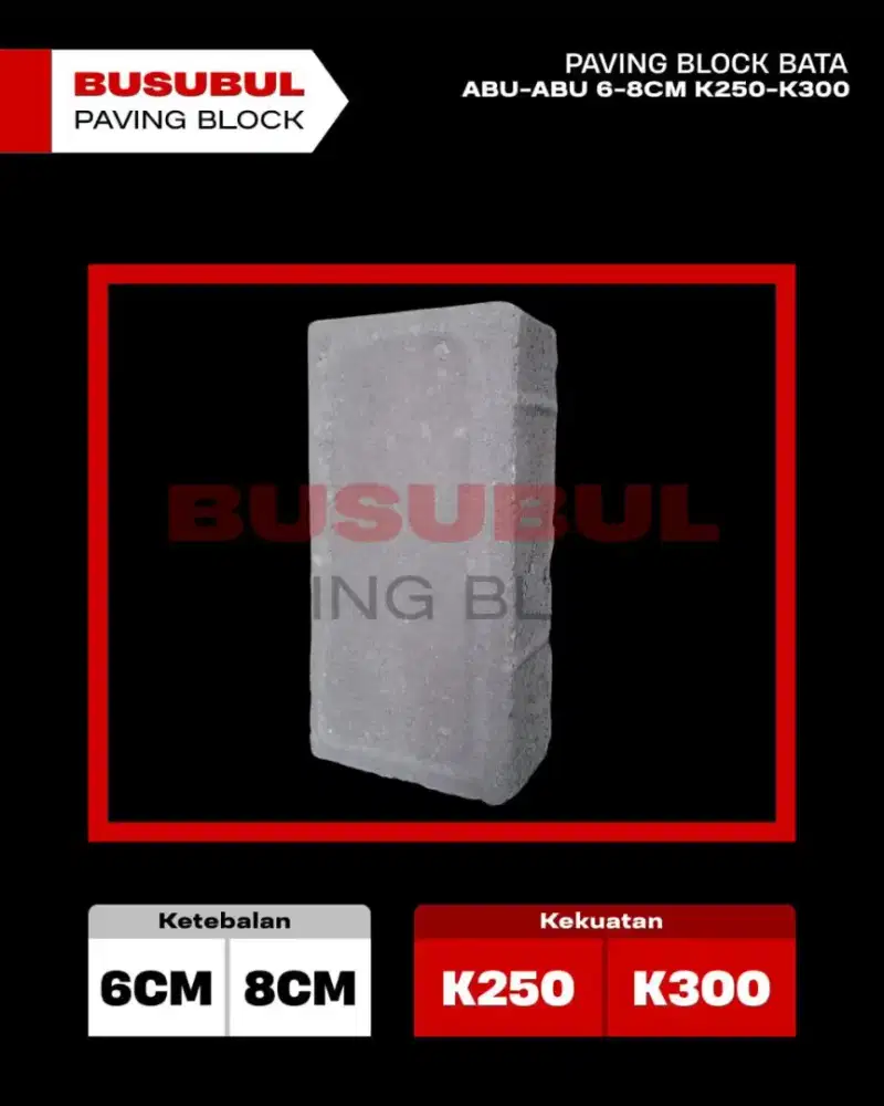 Jual Paving Block Bata 6cm dan 8cm Hidrolik