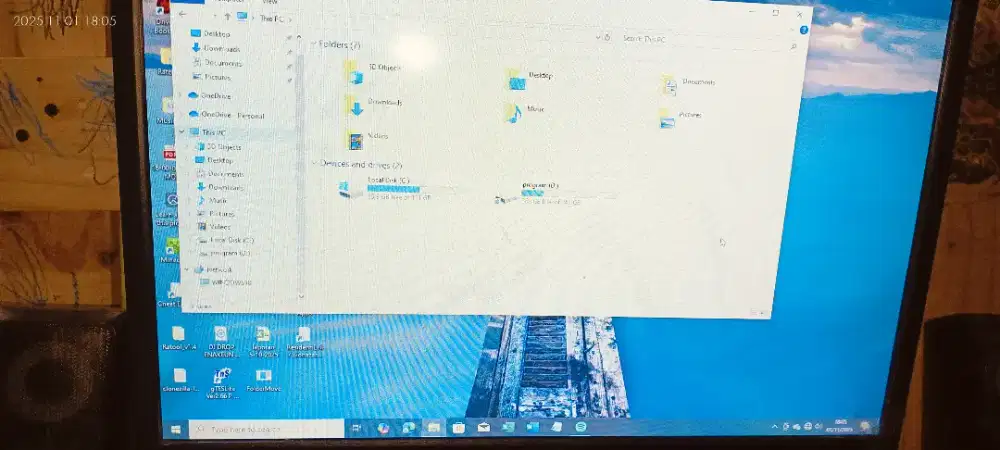 Pc desktop windows 10 64bit key ORI ram 8gb VGA card 4gb ssd120gb