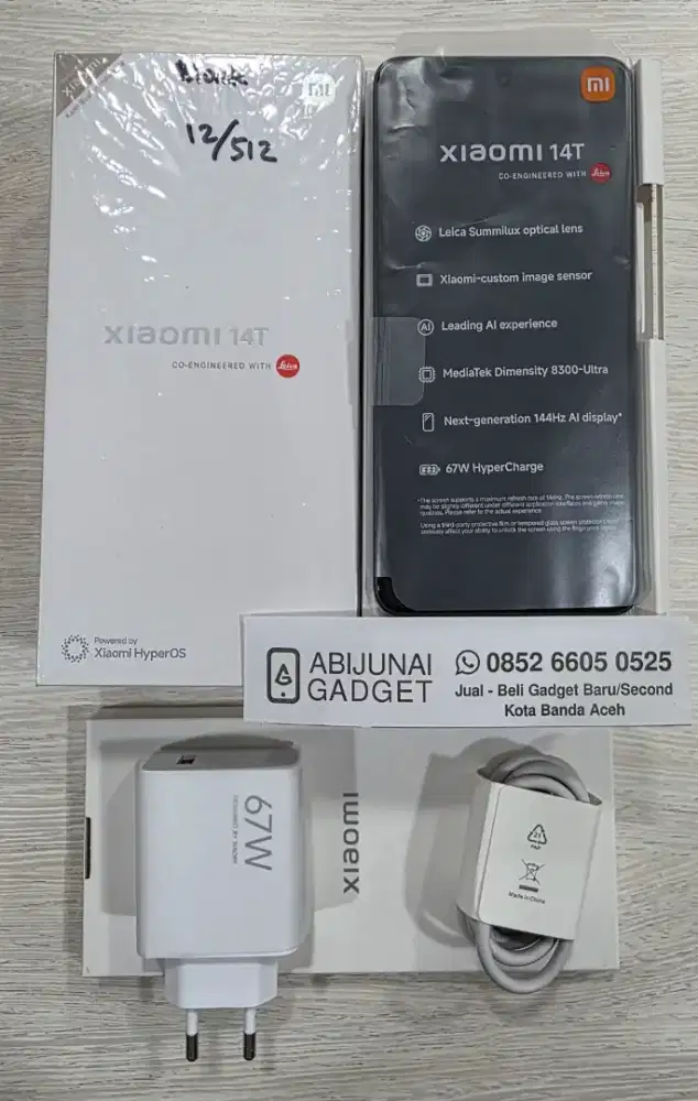 XIAOMI 14T [5G] 12/512GB Second Like New - Garansi Oktober 2026