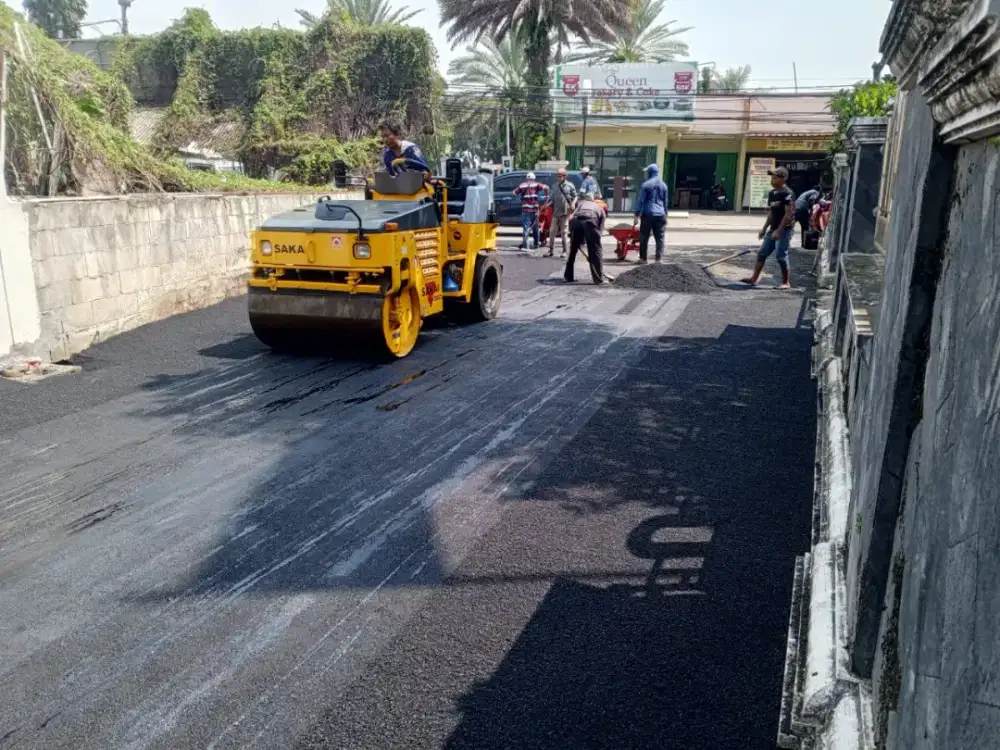 Terima jasa pengaspalan hotmix.paing blok.cor beton.saluran air.p