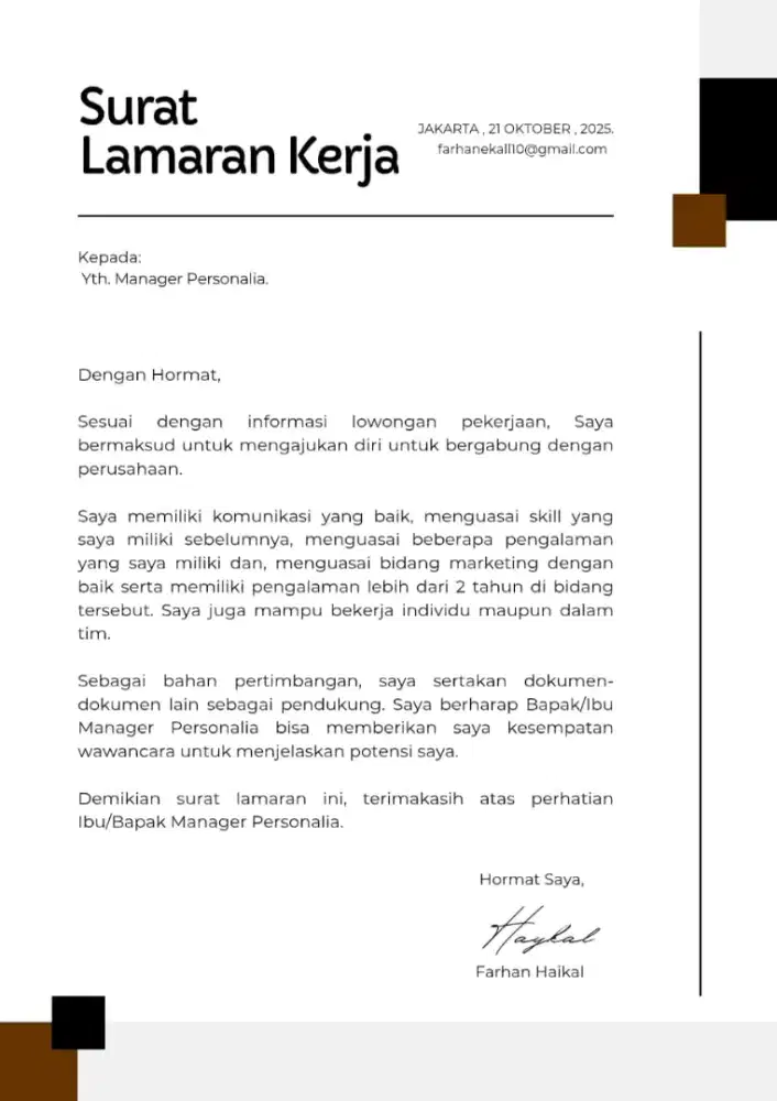 Saya mencari pekerjaan dengan yang dibutuhkan, Bila ada hubungi saya