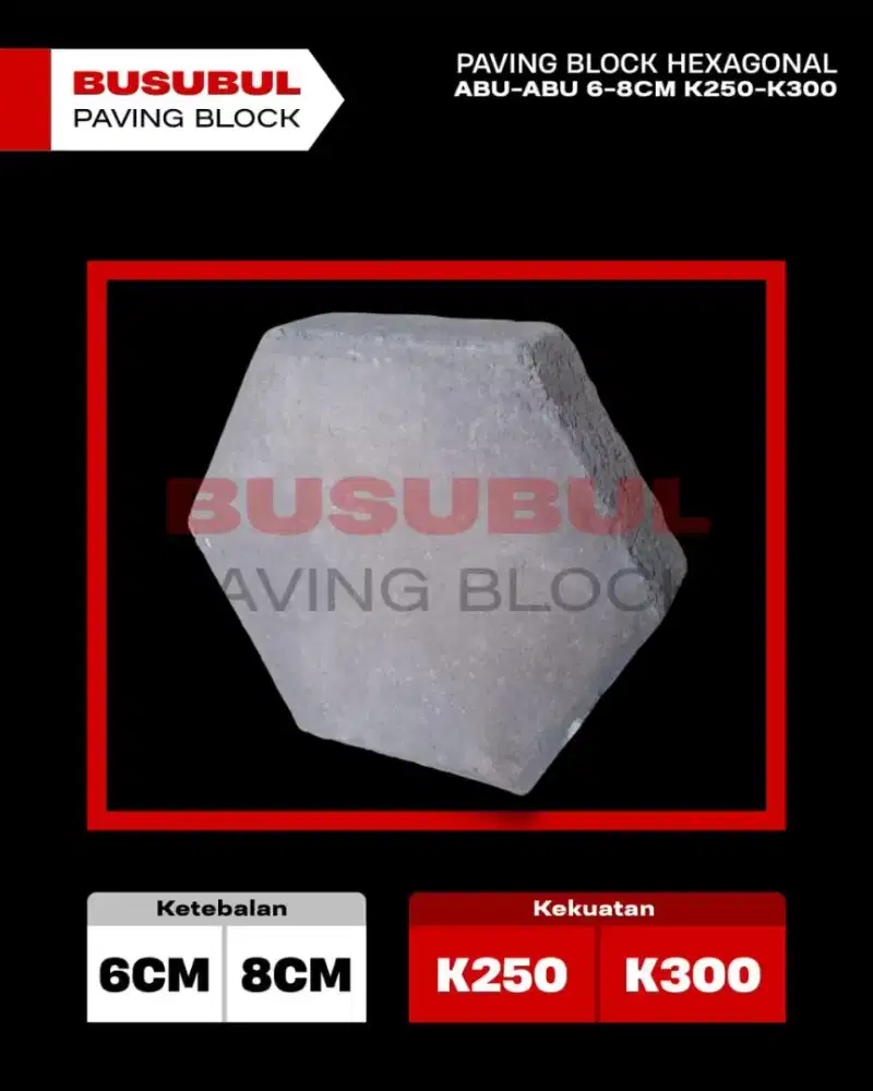 paving block segienam 6 cm & 8 cm k-250+