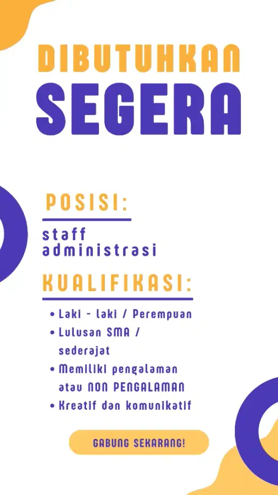 STAFF ADMINISTRASI KANTOR